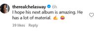 A user awaits the release of the rapper's next album (image via @therealchelasway on Instagram)